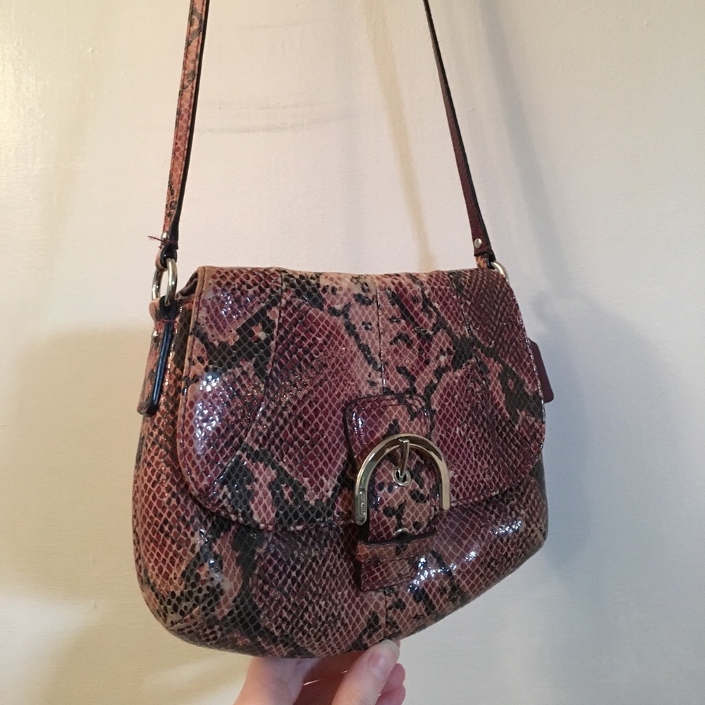 Purple Python Coach Bag - Picture 5 of 5